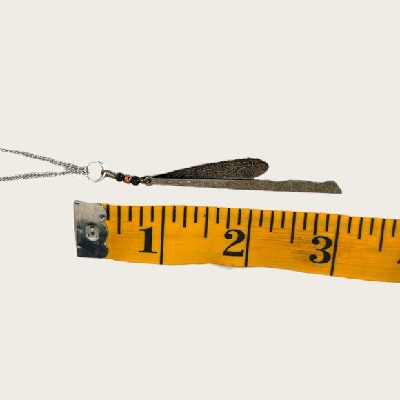 Stainless steel boho pendant & matching 20.” Necklace - Picture 5 of 5